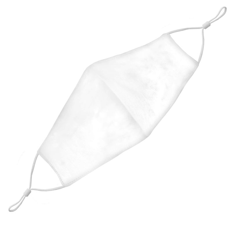 MASK BY DESIGN Washable Face Mask with Adjustable Ear Loops & Nose Wire - 3 Layers, Made in USA (Solid White) - Image 3
